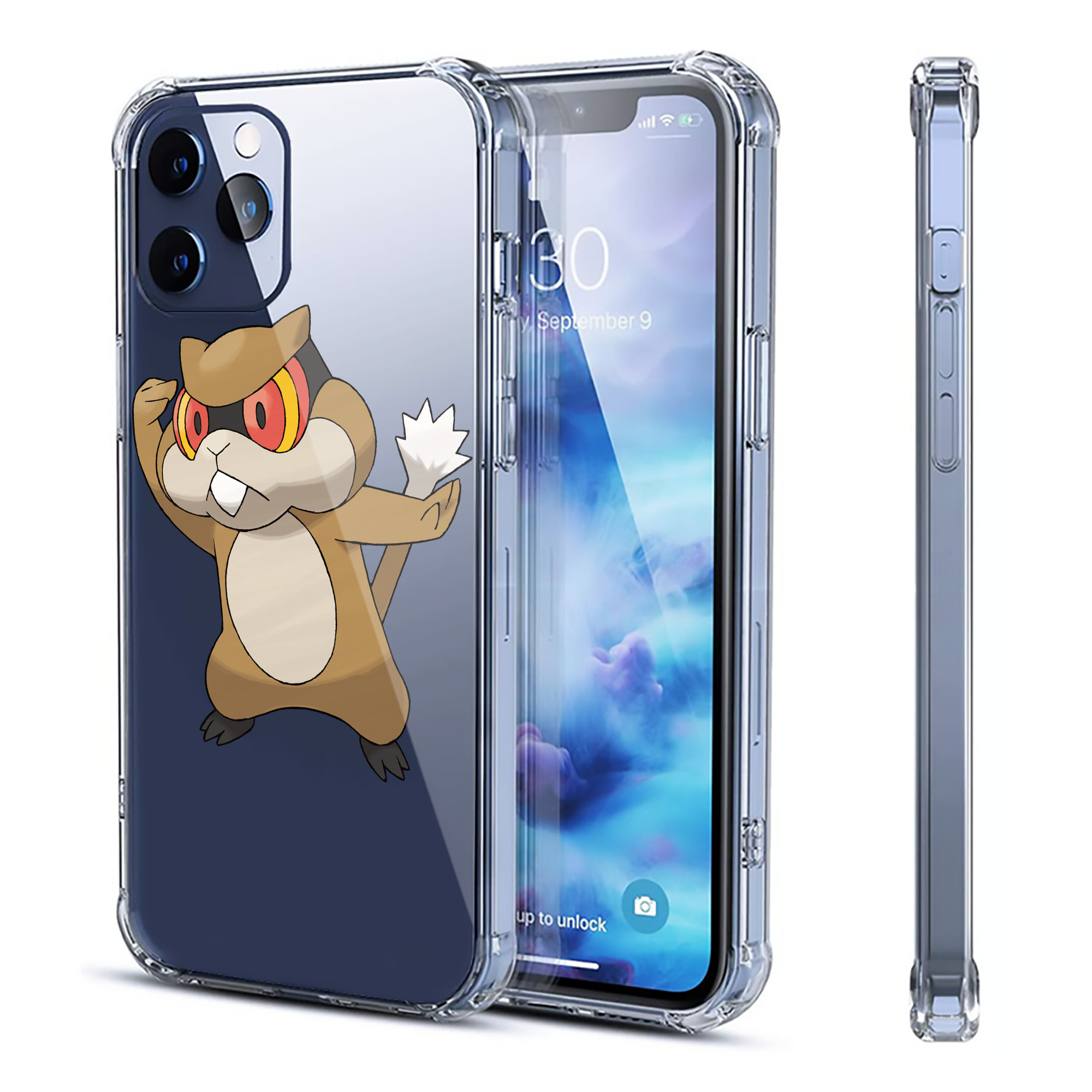 （画像用） ポケットモンスター Pokémon 【iPhone 12シリーズ対応】透明スマホケース（クリアソフトケース）